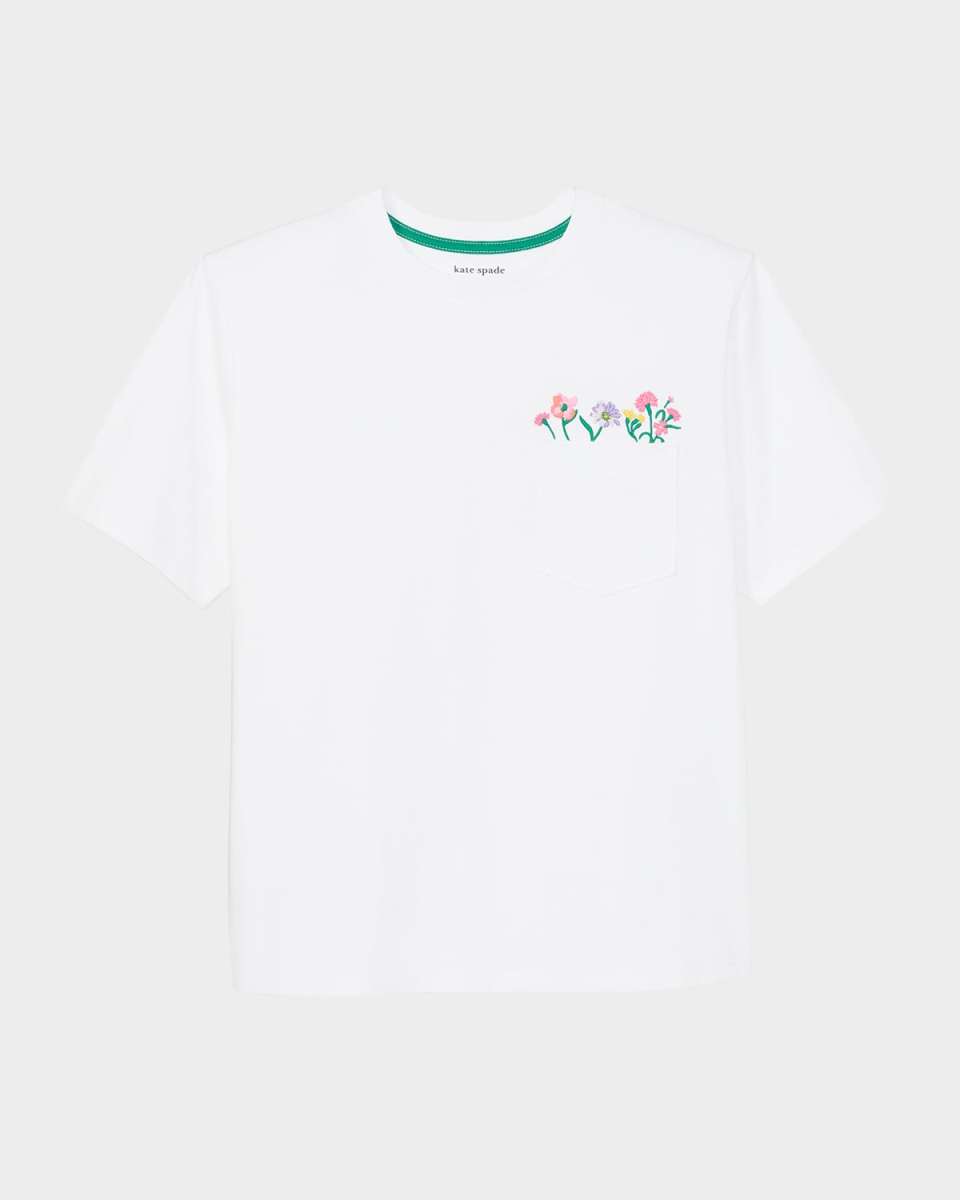 spring bouquet embroidered cotton t